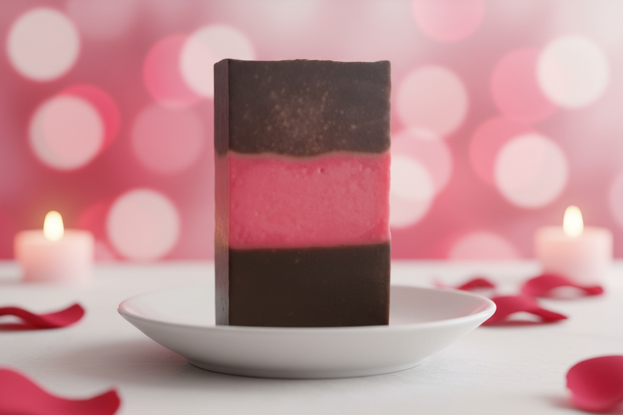 Chocolate Dipped Strawberry Handmade Artisan Soap